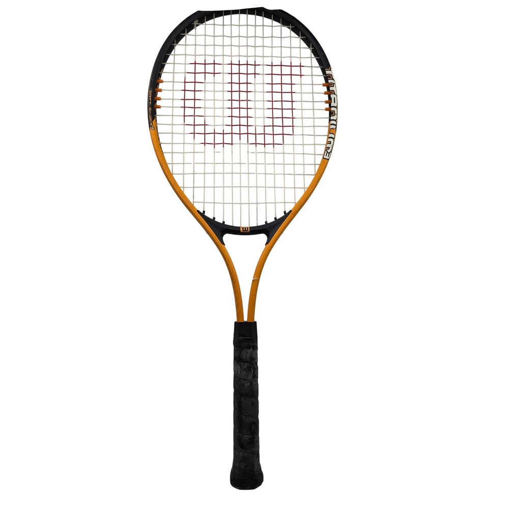 Wilson Titanium Soft Shock Tennis Racquet Orange Black 4 1/4 Grip with Cover